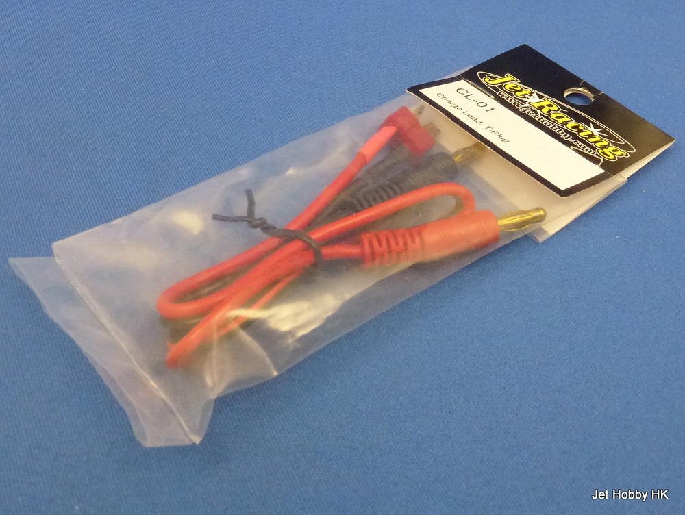 Jet Racing CL-01 - Charge Lead, Banana Plugs ~ T-Plug 