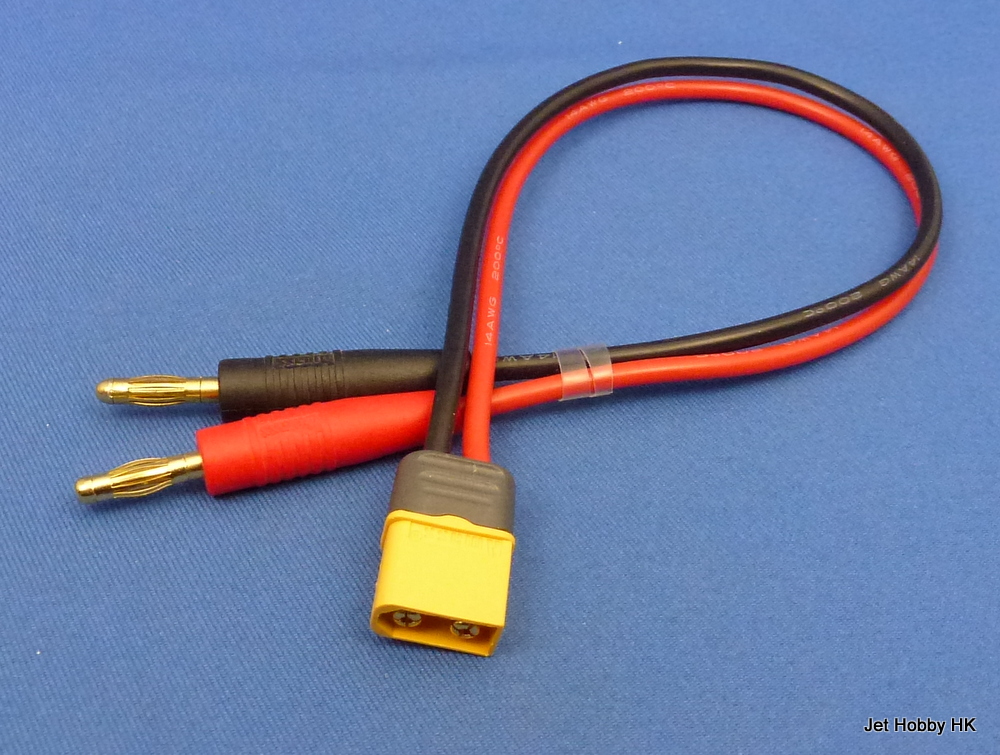 Jet Racing CL-06 - Charge Lead, 30mm 14 Gauge Silicone Wire, XT60 Plug