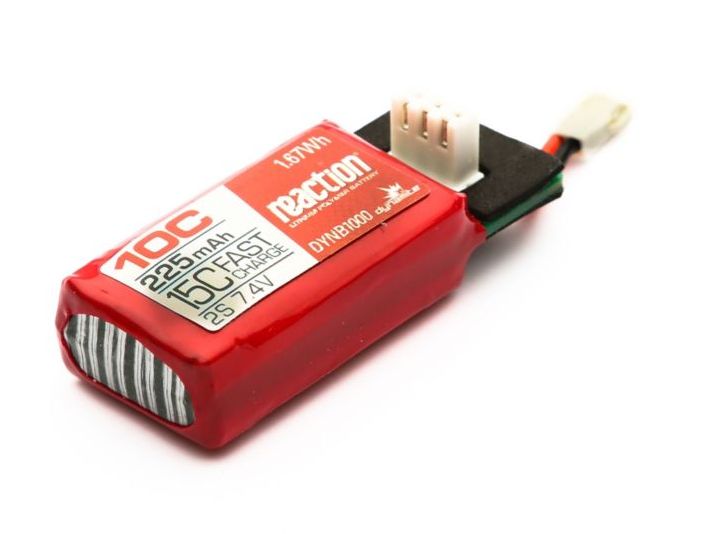 Dynamite DYNB1000 - Reaction 225mAh 2S 7.4V 10C HyperCharge LiPo Battery 