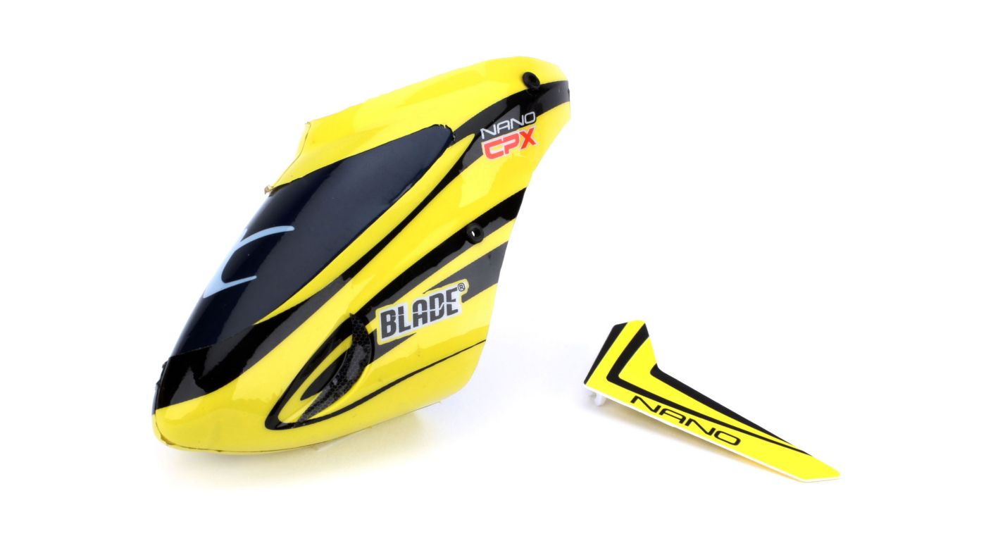 Blade BLH3318 - Complete Yellow Canopy with Vertical Fin (Nano CP X)