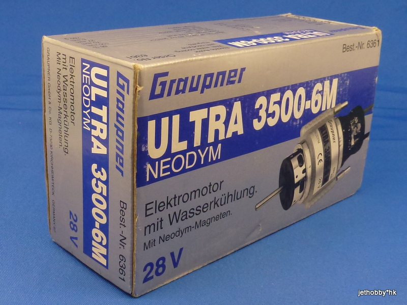 Graupner 6361 - Ultra 3500-6M Electric Motor with Water-Cooling, with Neodyme Magnets