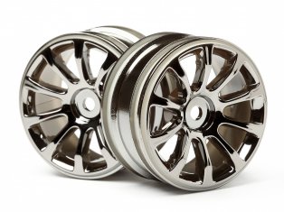 HPI 38440 - MX60 10 Spoke Wheel Black Chrome (0mm Offset/2pcs)