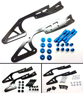 Square SWR-10BK - Carbon Graphite Sub-Chassis Set, Black (Tamiya WR-02)