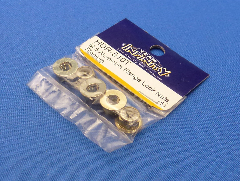 Team Infinity HDR-510T - M5 Aluminum Flange Lock Nuts, Titanium Color