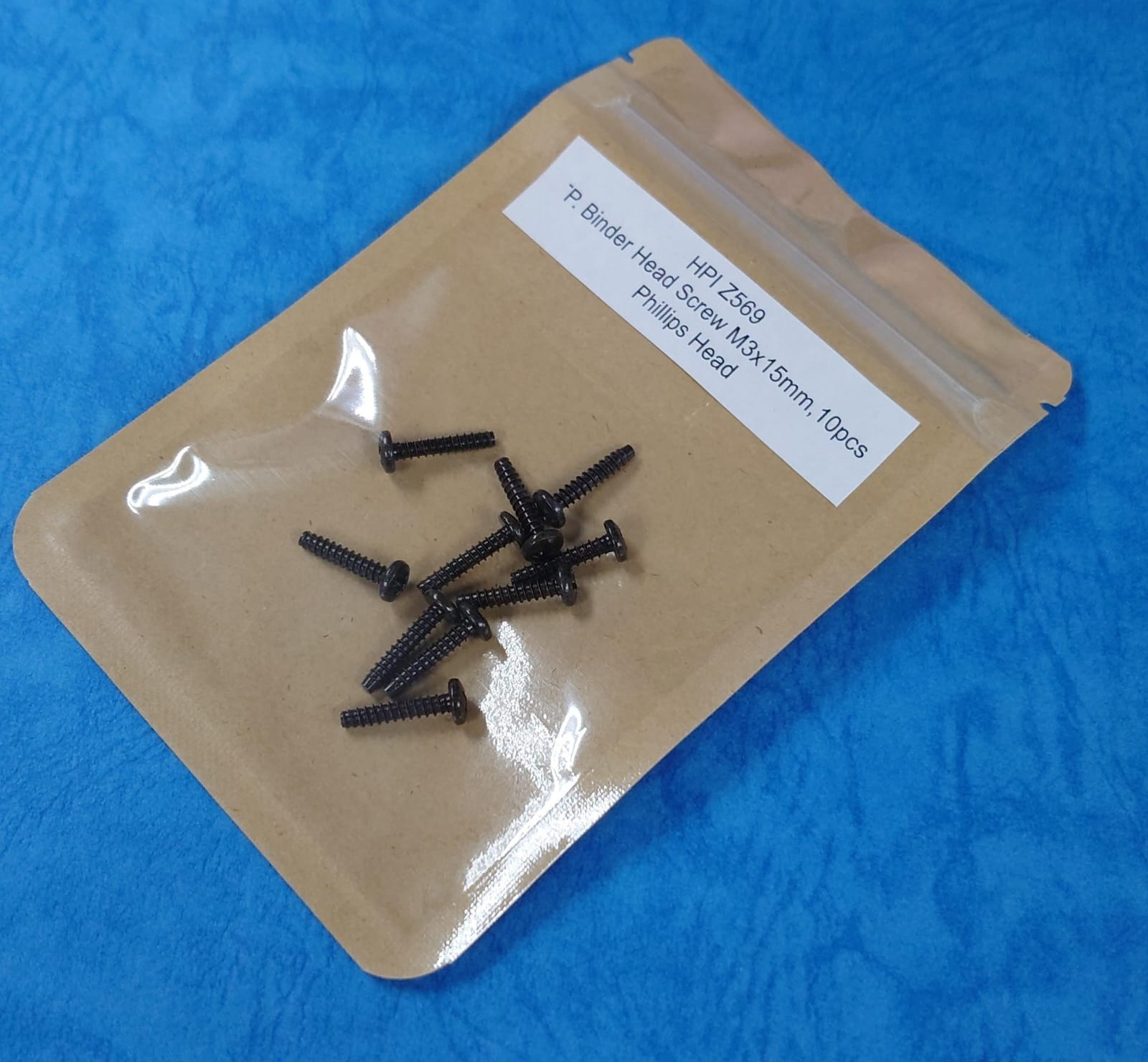 HPI Z569 - TP. Binder Head Screw M3x15, Black, Phillips Head 10pcs