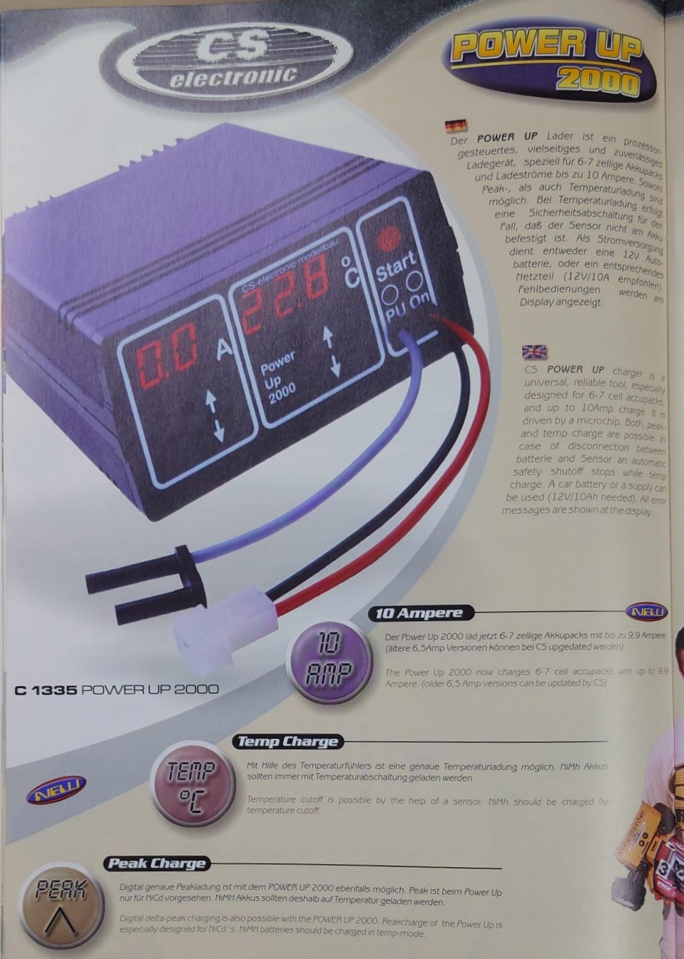 CS C1335 - Power-Up-2000 Charger, Temp, Peak, Timer 
