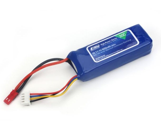 E-Flite EFLB8003SJ30 - 800mAh 3S 11.1V 30C LiPo, 18AWG JST
