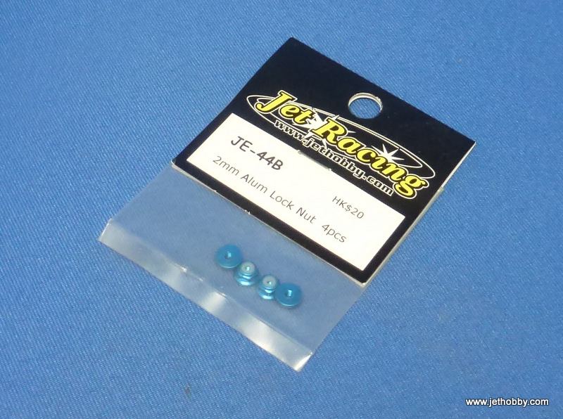 Jet Racing JE-44B - 2mm Alum Lock Nut 4 pcs 