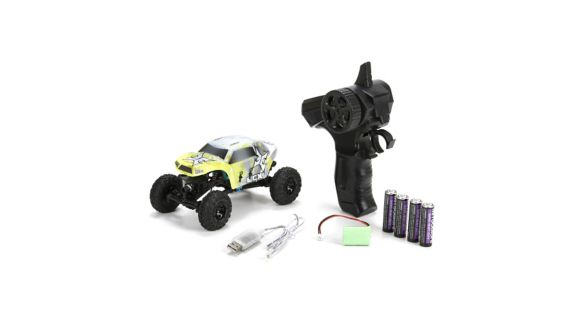 ECX  ECX00012T2 - 1/24 Temper Crawler RTR, Yellow/White 