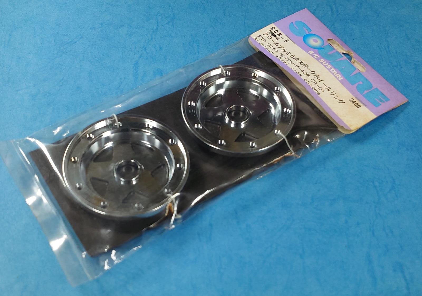 Square SCR-5 -  Aluminum Wheel Ring Chrome (Tamiya CR-01