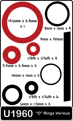 Schumacher U1960 - SPEED PACK - O Rings; Various