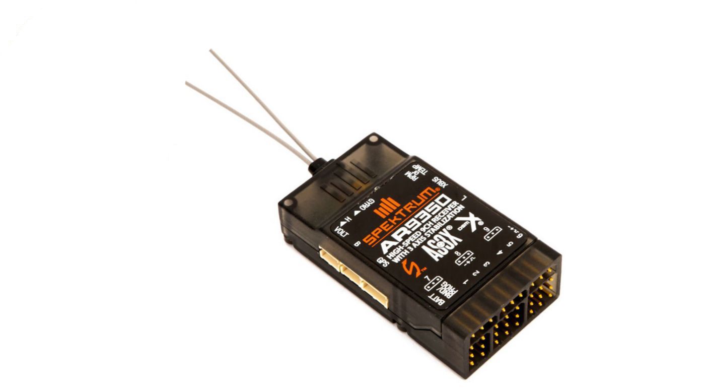 Spektrum SPMAR9350 - AR9350 9-Channel AS3X Receiver with Integrated Telemetry *DISCONTINUED*