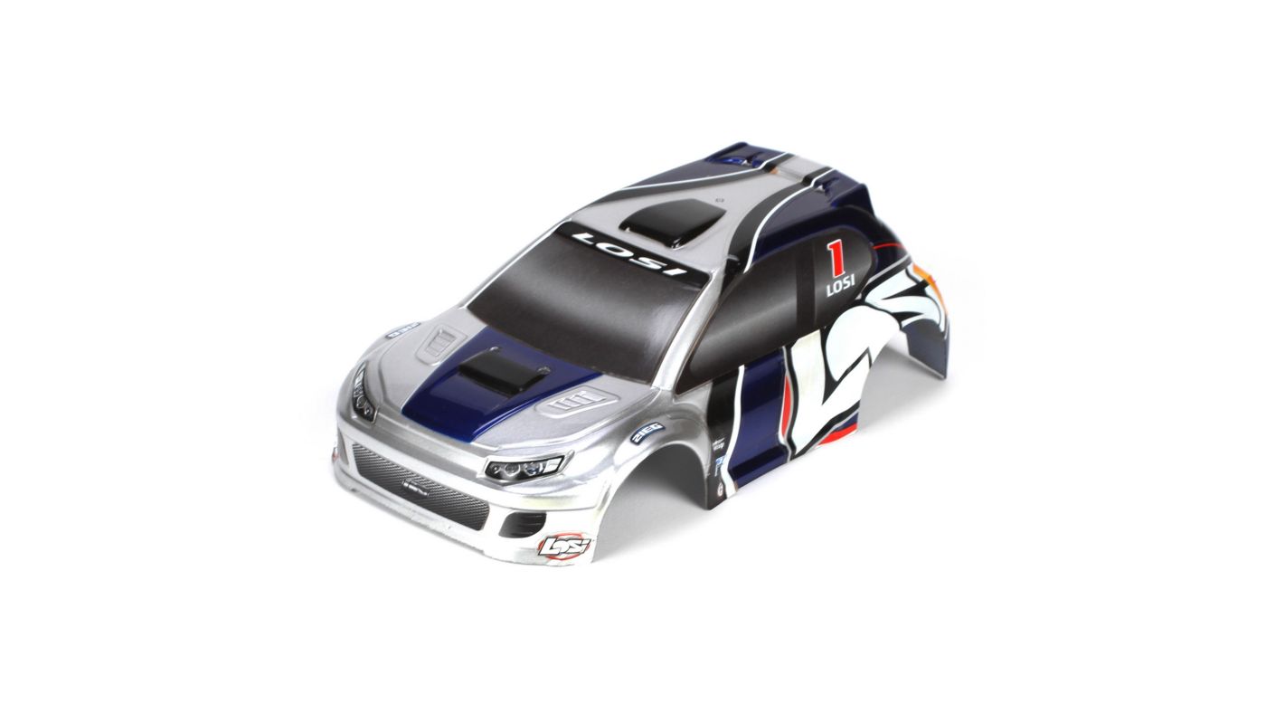 Losi LOSB1794 - 1/24 4WD Rally Painted Body, Silver/Blue
