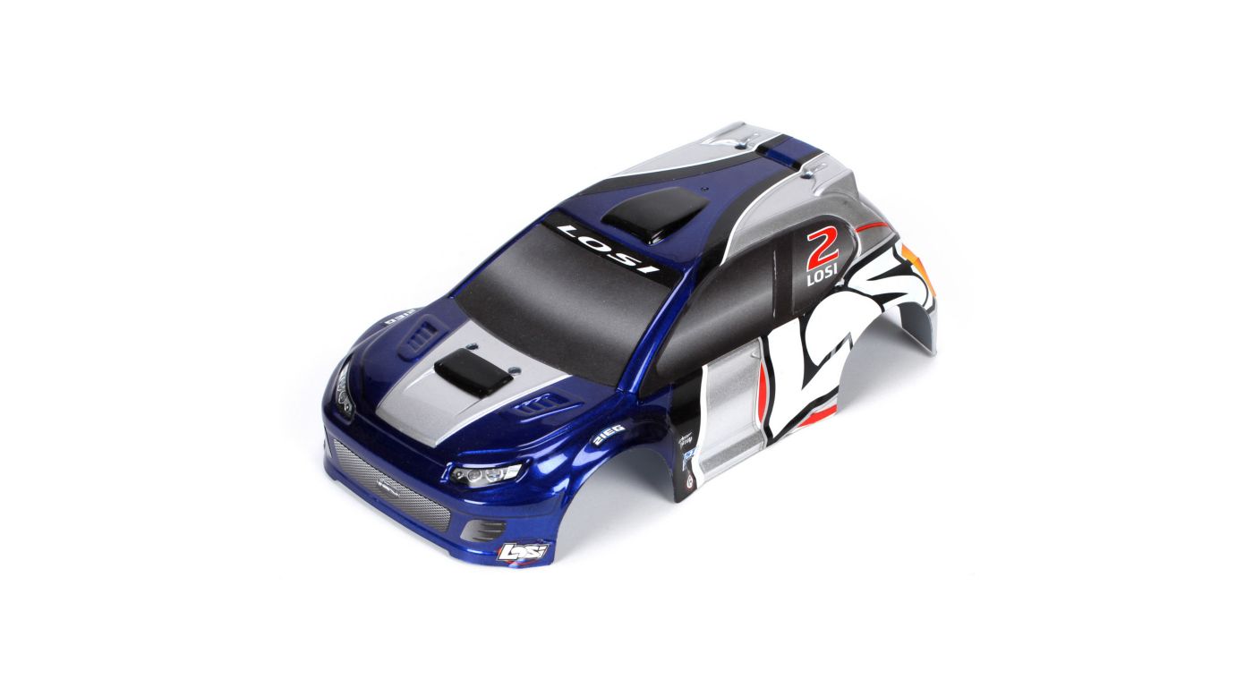 Losi LOSB1795 - 1/24 4WD Rally Painted Body, Blue/Silver