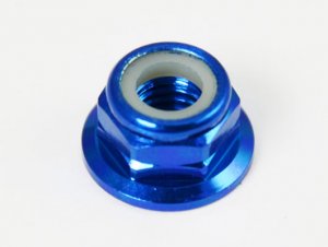 Team Infinity HDR-410B - M4 Aluminum Flange Lock Nuts, Blue