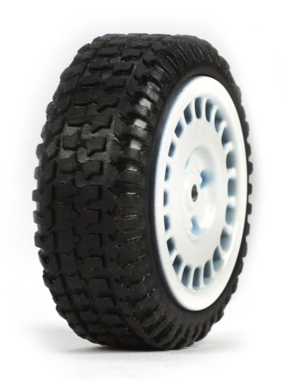 Losi LOSB1593 - Tires, Mounted, White (Micro Rally)