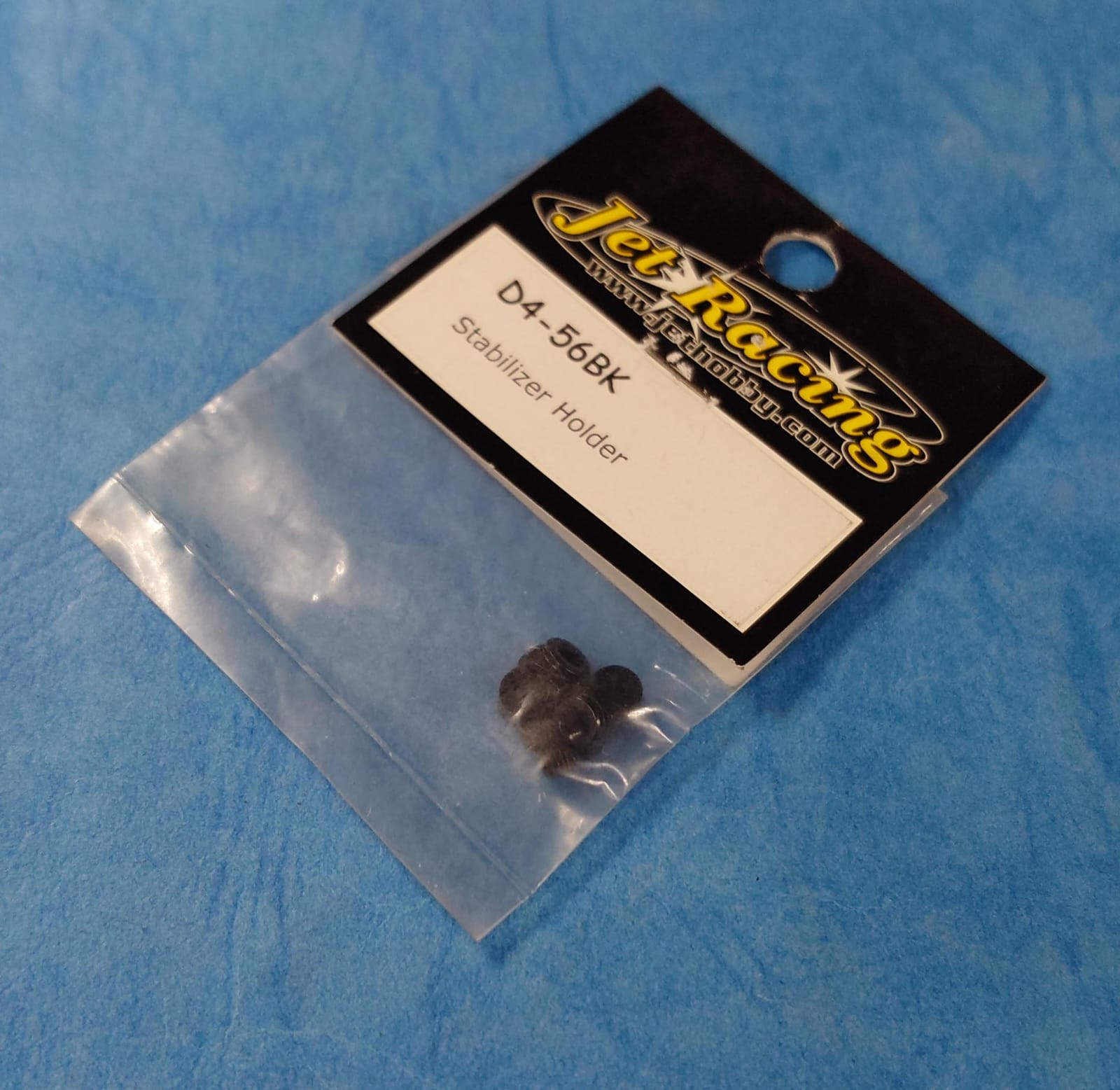 Jet Racing D4-56BK - Alum Stabilizer Holder (Cyclone D-4 / HPI Cyber 10B)