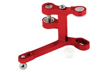 MicroHeli MH-130X126 - Double Bearing Aluminum Tail Pitch Lever (Red) Blade 130X