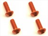 Square NAR-308OR - M3x8 7075 Button Head Hex Socket Screw, Orange