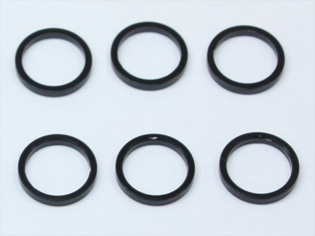 Square SGE-8615BK - M6 x 7.4 x 1.5mm Spacer, Black (Tamiya F1 Axle Shaft)