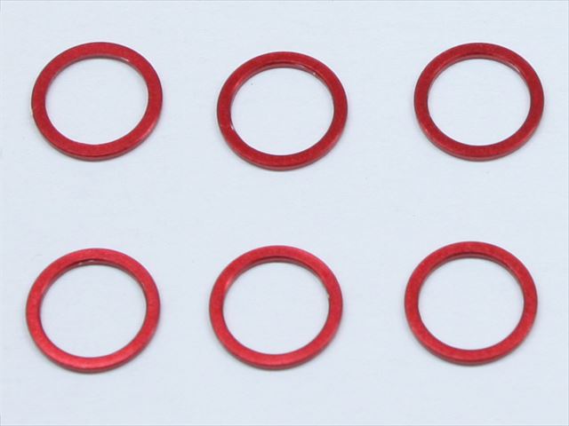 Square SGE-7505R - M5 x 6.4 x 0.5mm Spacer, Red