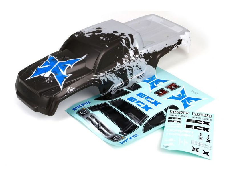 ECX ECX230002 - Body, Charcoal/Silver (1/10 2WD Ruckus)
