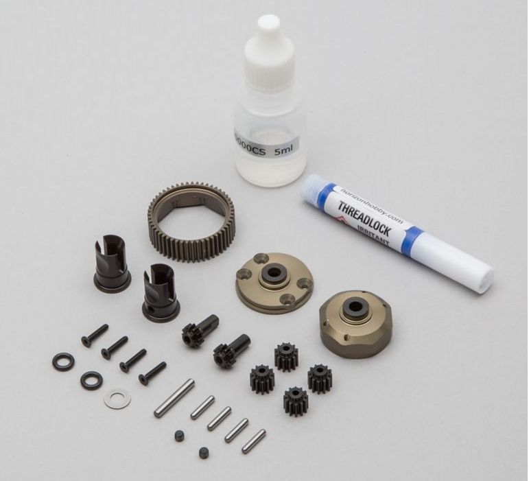 TLR TLR332067 - Complete 2wd Gear Diff, Aluminum Gear (All 22)