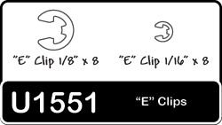 Schumacher U1551 - Speed Pack, E-Clips 2x8pcs