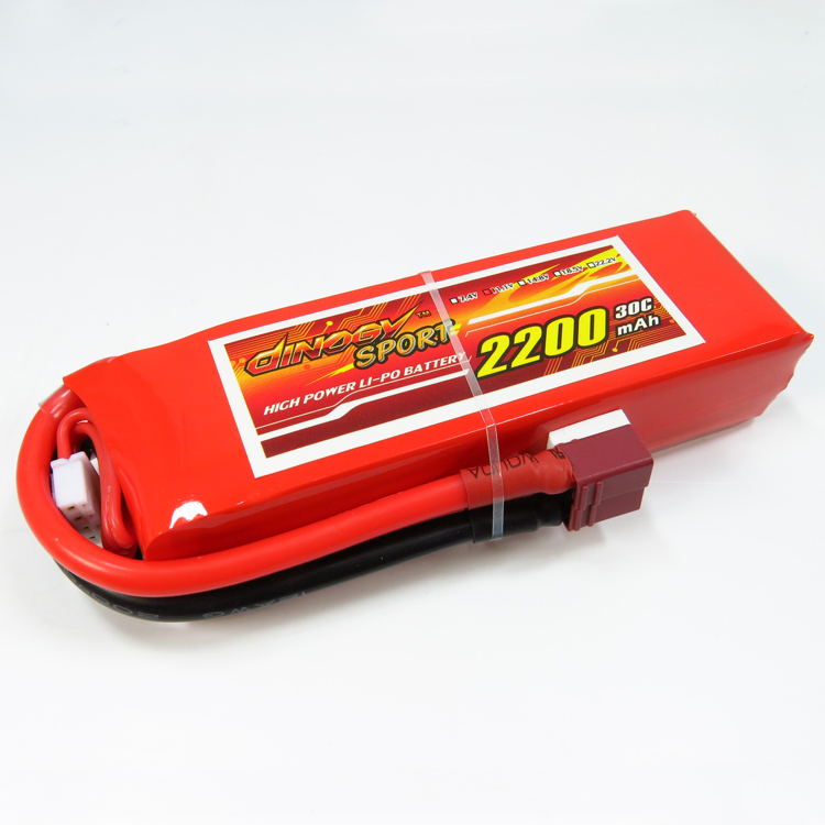 Dinogy 2200-3S-30C-T - LiPo Battery 11.1V 2200mAh 30C T-Plug