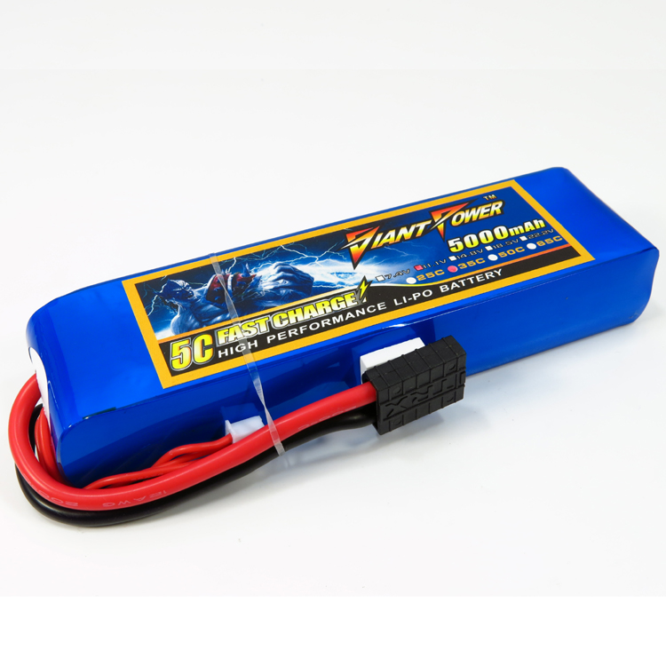 Giant 5000-3S-35C-TRA - LiPo Battery 11.1V 5000mAh 5C Fast Charge Traxxas Plug