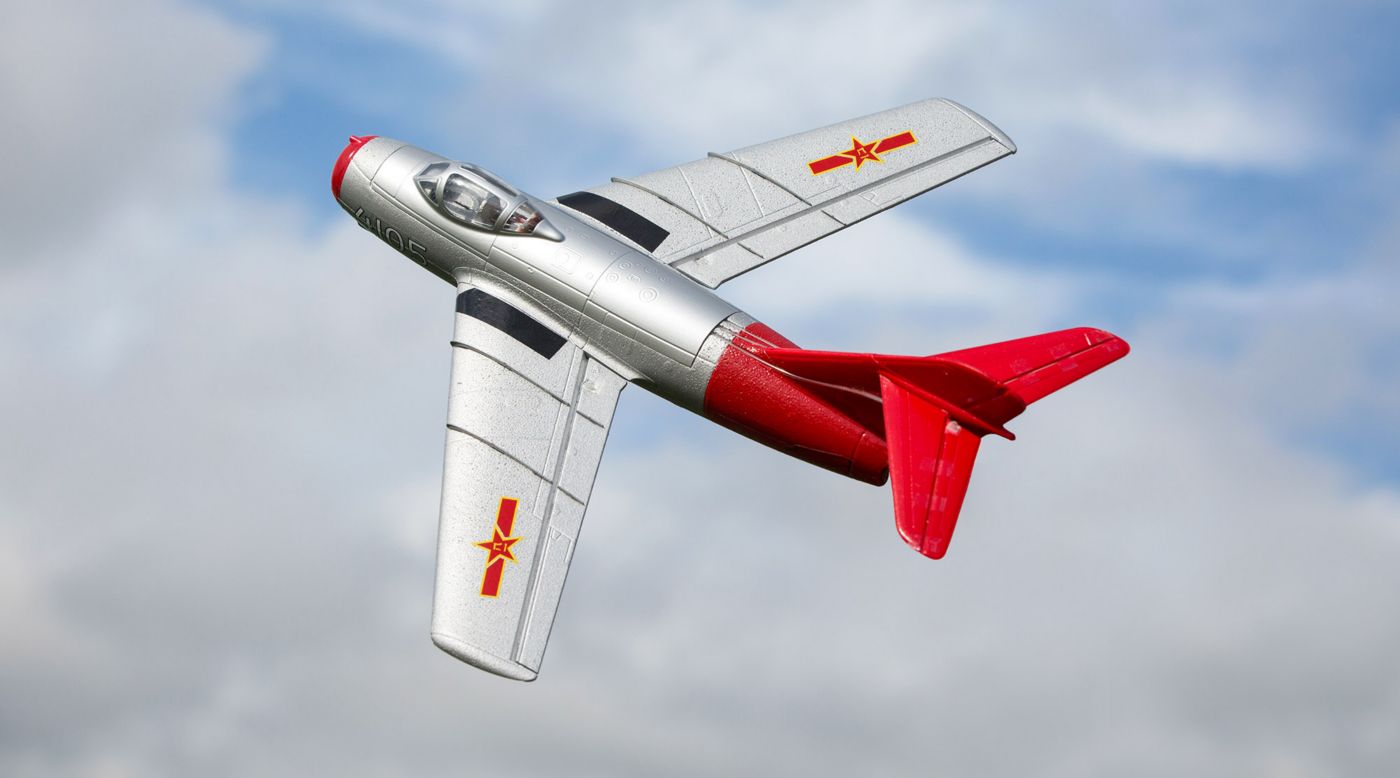 E-flite EFLU6050 - UMX MiG-15 28mm EDF Jet BNF Basic with AS3X and SAFE Select