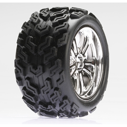 LOSA27686B - 320S Smasher XL w/Spokez Mounted, Rear, Blue (2)