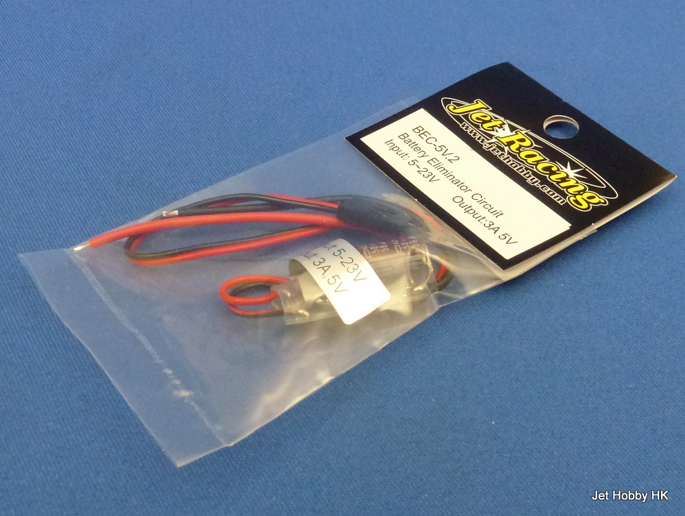 Jet Racing BEC-5V.2 - Battery Eliminator Circuit, Input 5-23V, Output 3A 5V