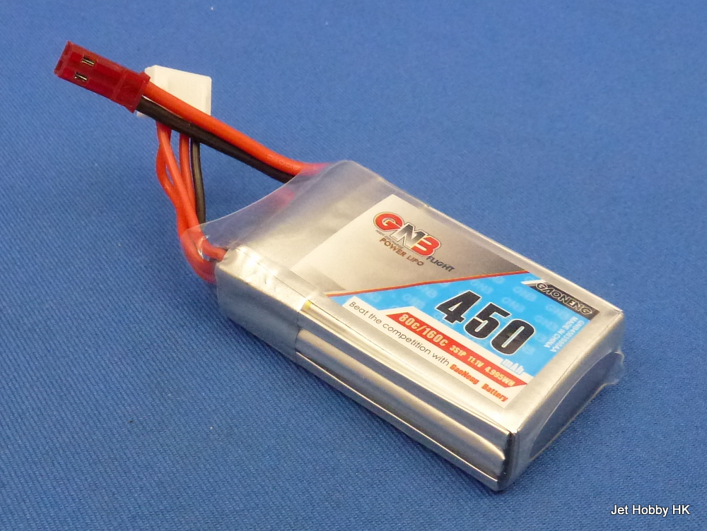 GNB 450-3S-80C-JST - 450mAh 11.1V 80C Lipo Battery JST Plug
