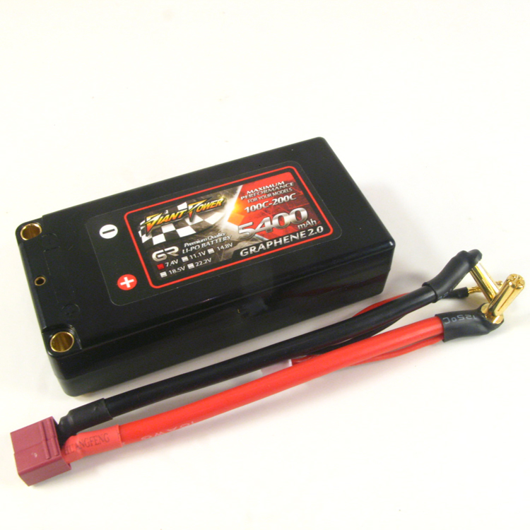 Giant 5400-2S-100C - Graphene 2.0 Lipo Battery 5400mAh 7.4V 100~200C Hard Case Shorty