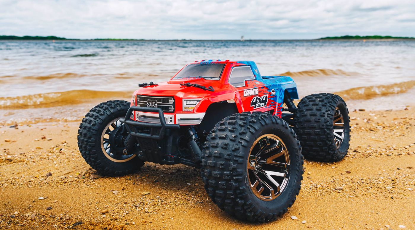 Arrma 102720T2 - 1/10 GRANITE 3S BLX 4WD Brushless Monster Truck with Spektrum RTR, Red/Blue