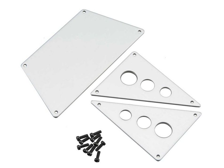 Axial AXIC0530 - AX30530 Front Skid Plates Alum Silver