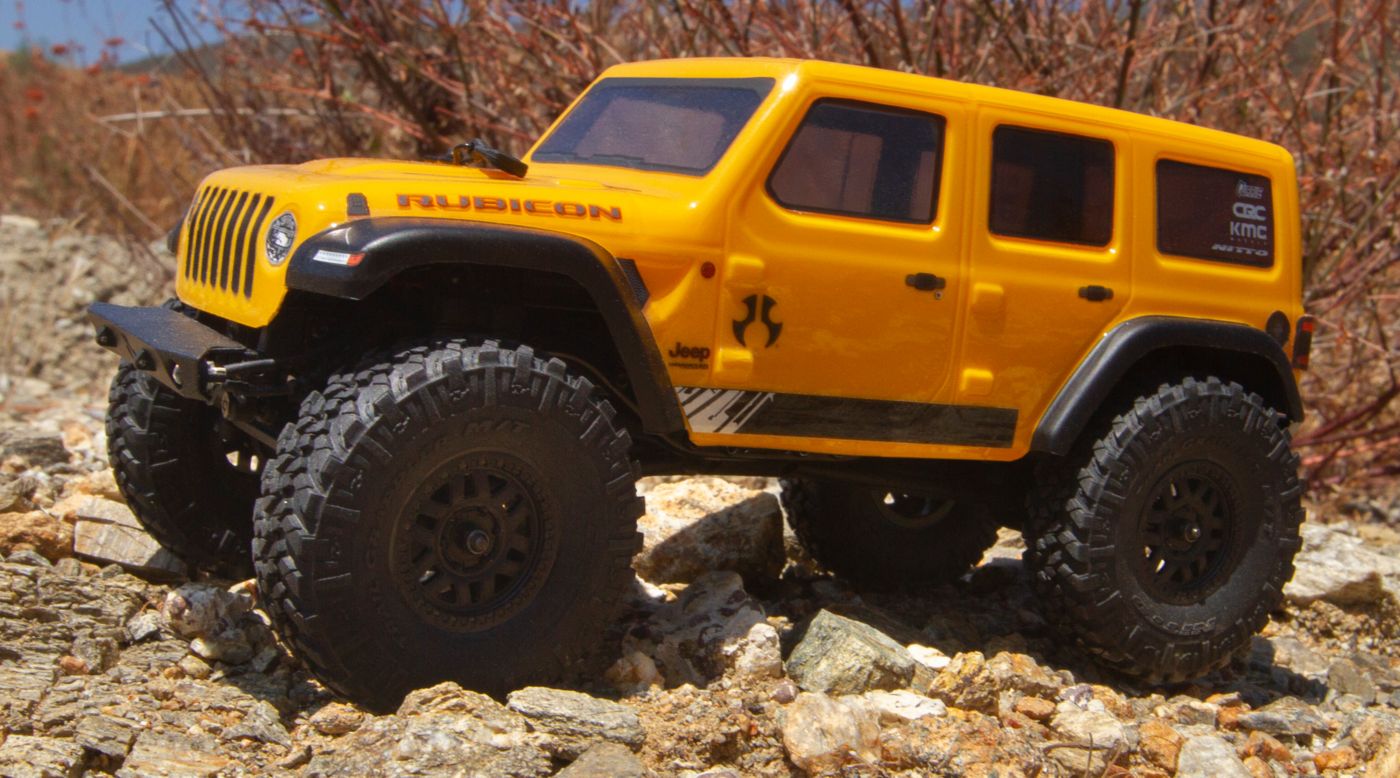 Axial AXI00002T2 - 1/24 SCX24 2019 Jeep Wrangler JLU CRC Rock Crawler 4WD RTR, Yellow 