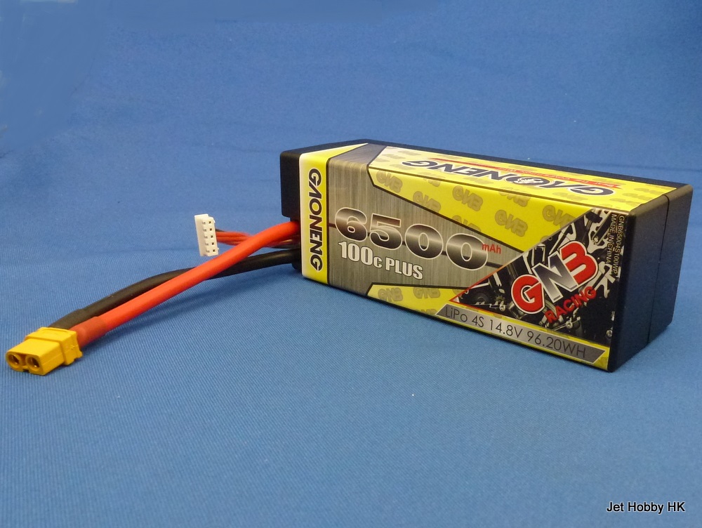 GNB 6500-4S-100C+-XT60 - 6500mAh LiPo Battery 14.8V XT60 Plug