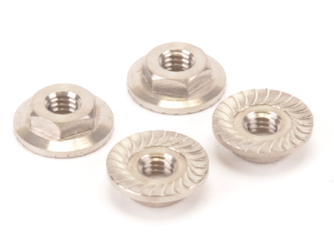 Schumacher U7400 - Titanium Low Profile M4 Serrated Nut