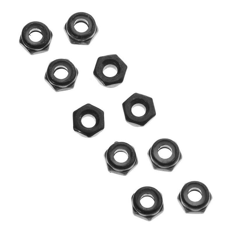 Axial AXIC1052 - Thin Nylon Locking Hex Nut M3 Black (AXA1052)
