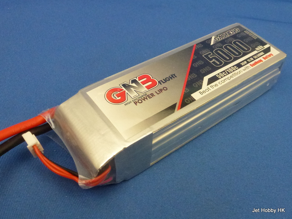 GNB 5000-3S-50C-EC5 - Lipo Battery 5000mAh 11.1V 50C Soft Pack, EC5