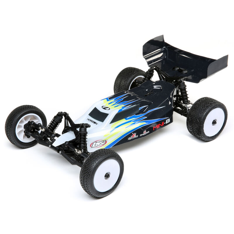 Losi LOS01016T2 - 1/16 Mini-B Brushed RTR 2WD Buggy, Black/White