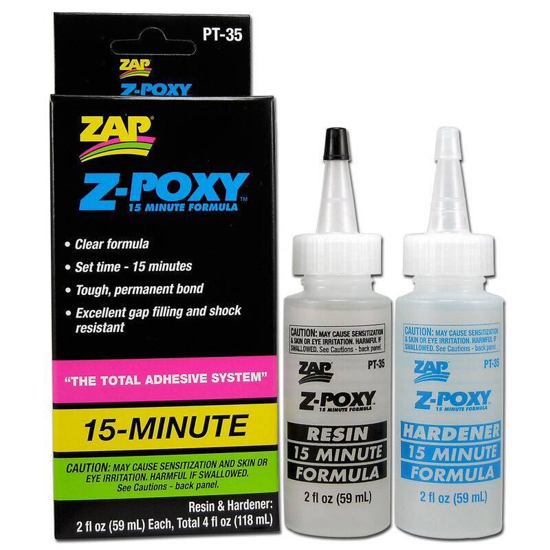 Zap PT-35 - Z-Poxy 15 Minute Epoxy, 4 oz