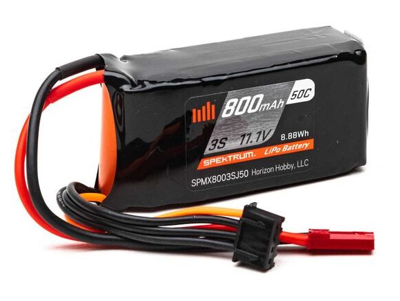 Spektrum SPMX8003SJ50 - 800mAh 3S 11.1V 50C LiPo, 18AWG JST