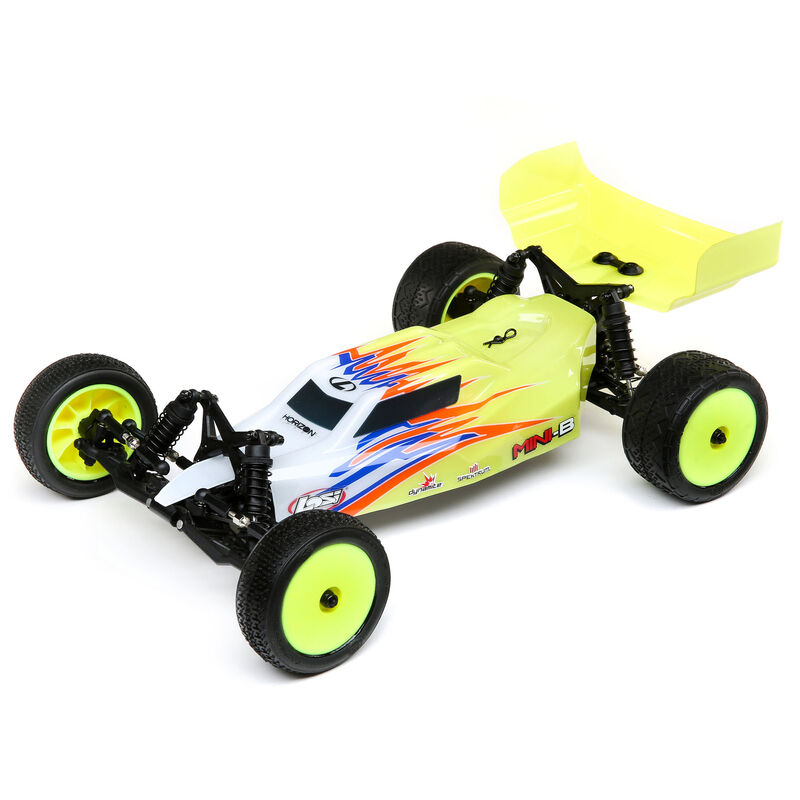 Losi LOS01016T3 - 1/16 Mini-B Brushed RTR 2WD Buggy, Yellow/White