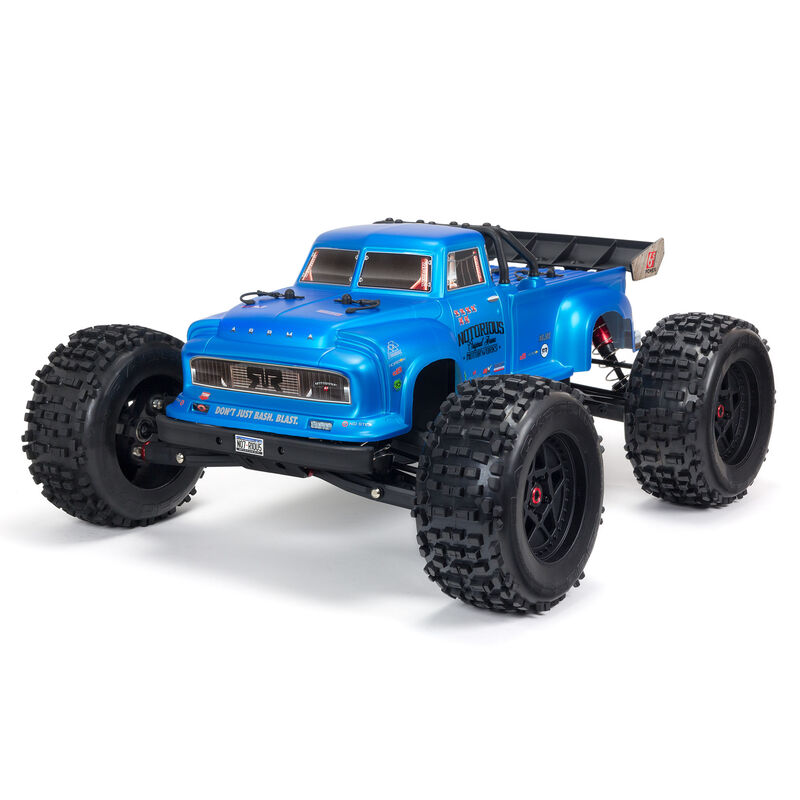 Arrma ARA8611V5T2 - 1/8 NOTORIOUS 6S V5 4WD BLX Stunt Truck with Spektrum Firma RTR, Blue