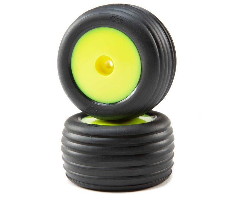 Losi LOS41010 - Directional Mounted Front Tires, Yellow (Mini-T 2.0)