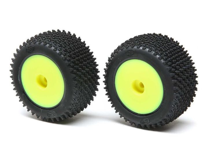 Losi LOS41009 - Step Pin Mounted Rear Tires, Yellow (Mini-T 2.0)