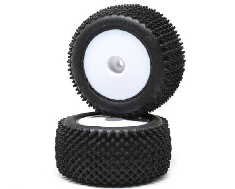 Losi LOS41013 - Pin Tires, Rear, Mounted, White (Mini-T 2.0)